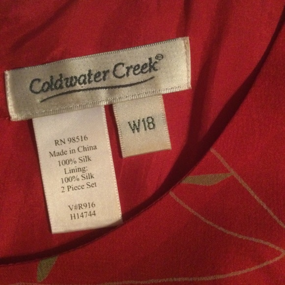 Coldwater Creek 100% Silk Two Piece Dress and Cover Set - Picture 5 of 10